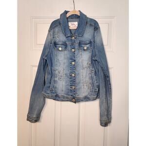 Justice Girls‎ Embellished Denim Jacket Size 14/16